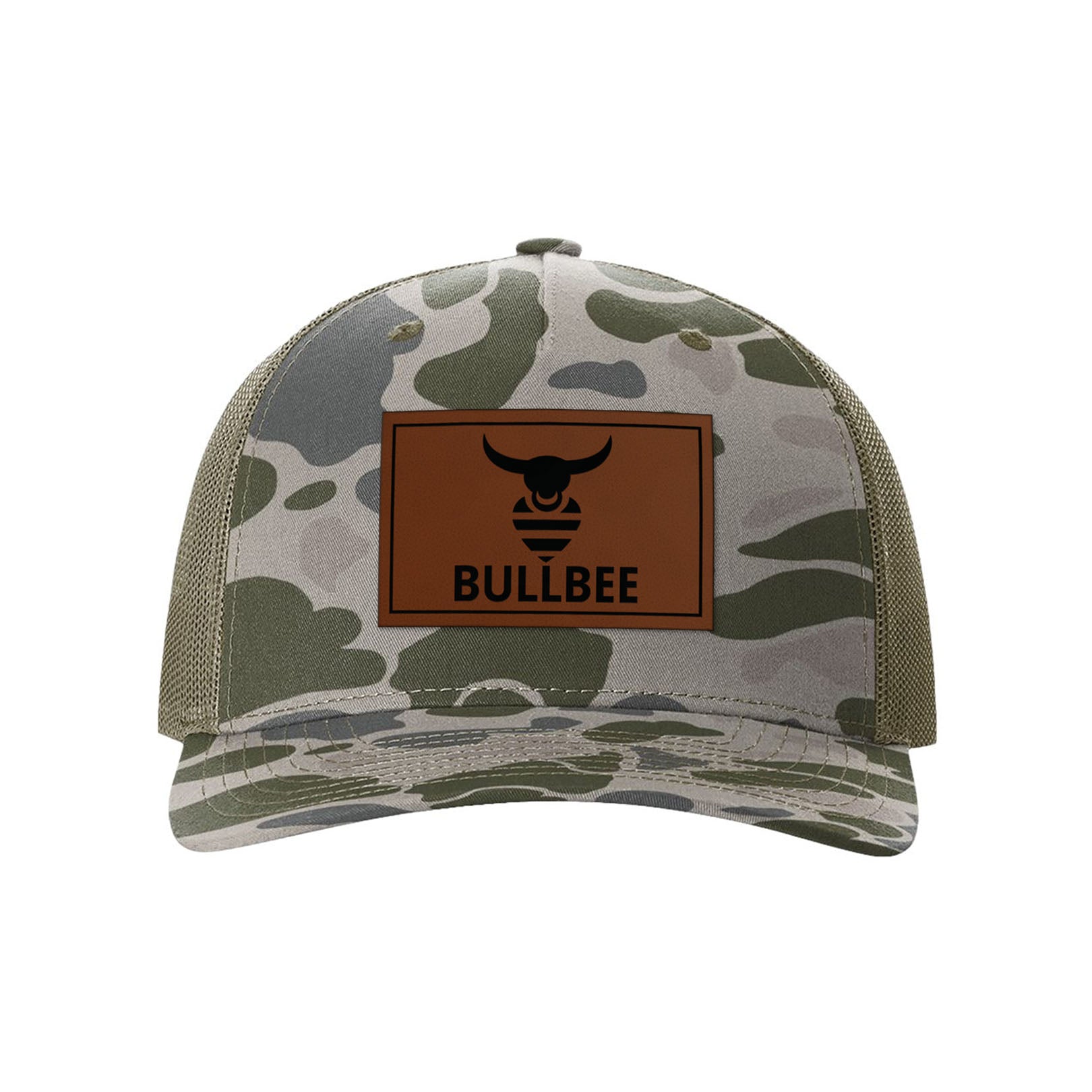 BULLBEE Tallow Leather Patch Camo Hat