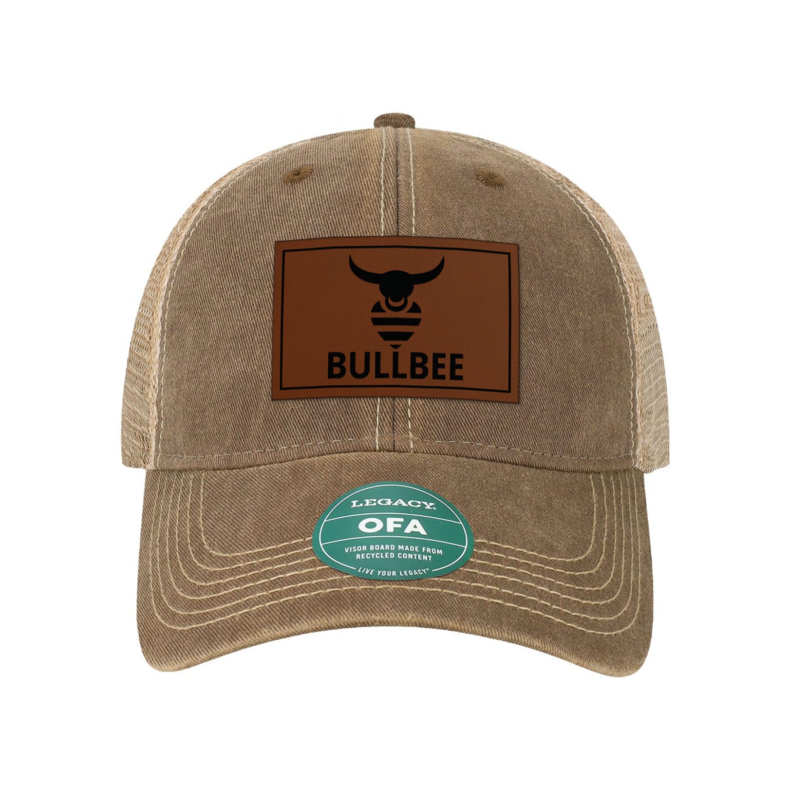 BULLBEE Tallow Leather Patch Dad Hat