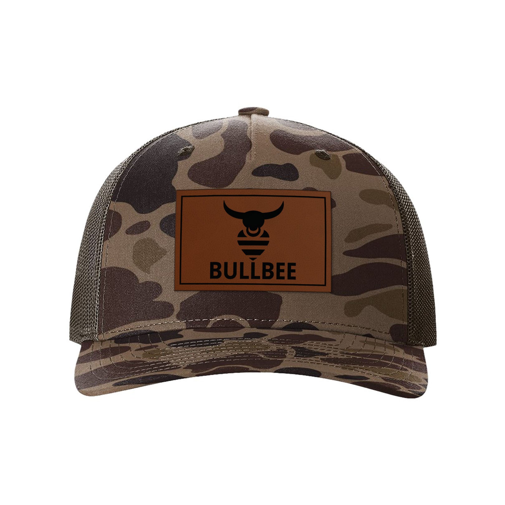 BULLBEE Tallow Leather Patch Camo Hat