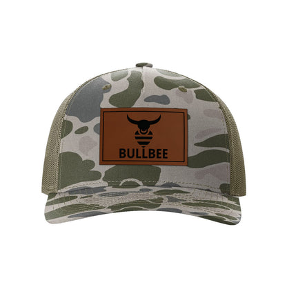 BULLBEE Tallow Leather Patch Camo Hat
