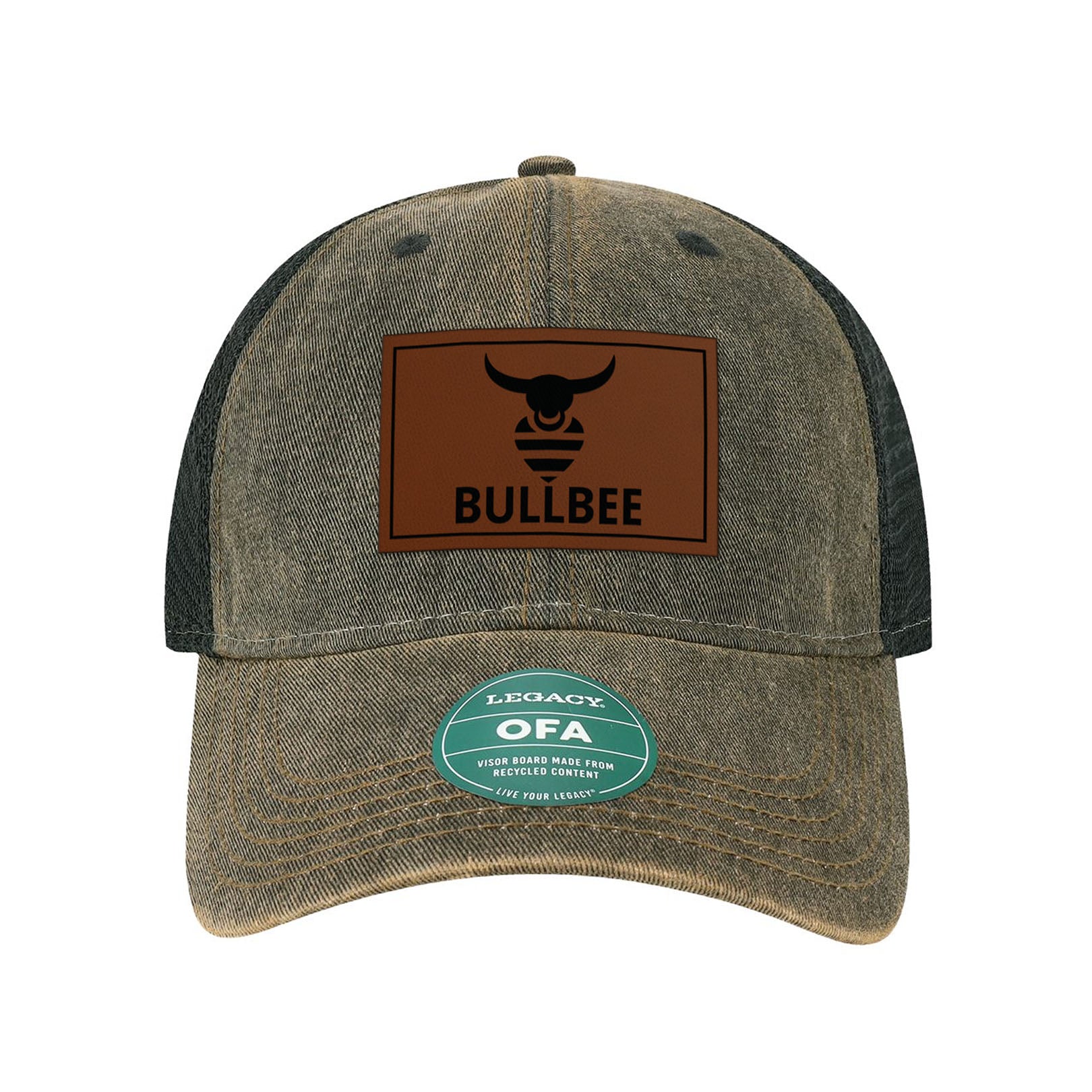 BULLBEE Tallow Leather Patch Dad Hat