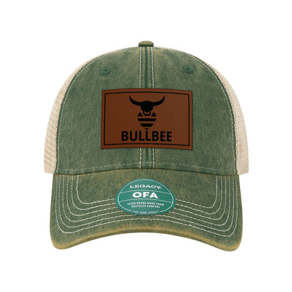 BULLBEE Tallow Leather Patch Dad Hat